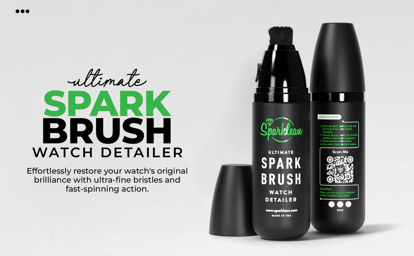 SparkBrush Soft-Bristle Gentle on All Metals, Jewelry, & Watches